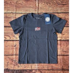 Life is Good Youth XXL Flag Tee Navy Crusher Shirt